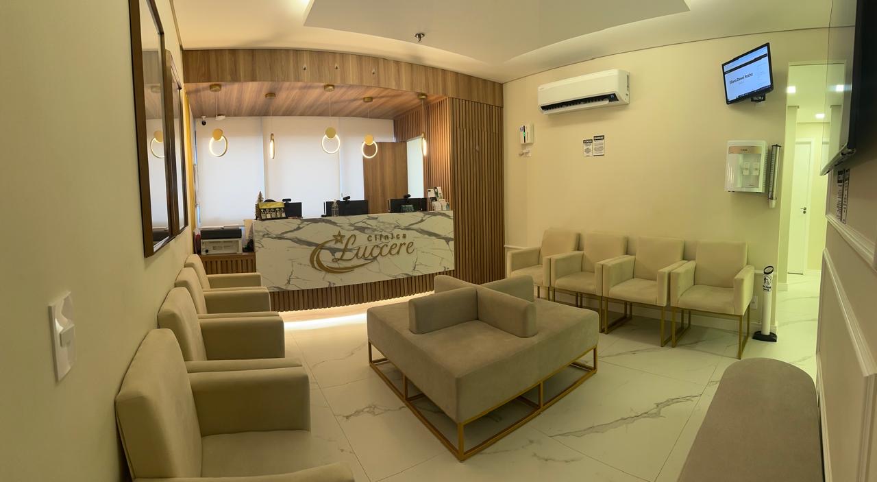 Recepção da Clínica Luccere no Campo Belo
